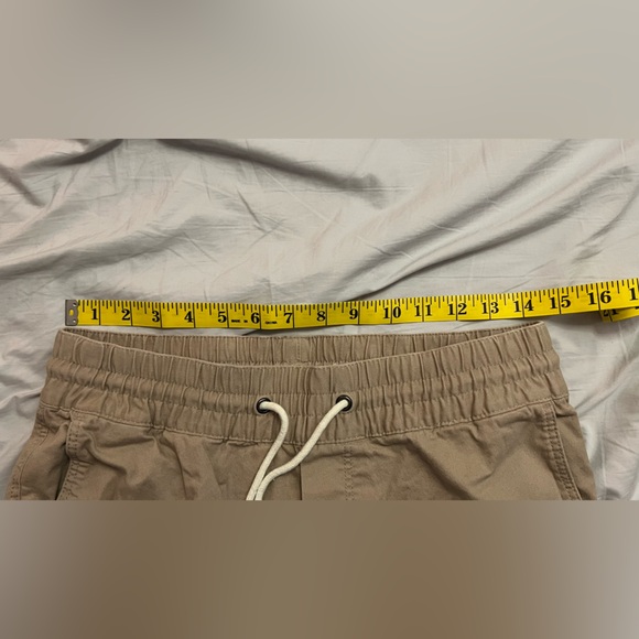Divided Tan Joggers with Zipper Cuffs and Drawstring Waist - Picture 4 of 7